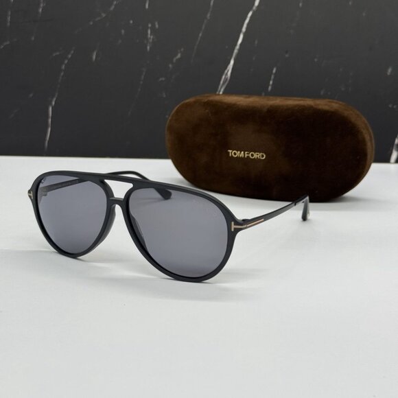 NEW TOM FORD TF909 02D POLARIZED MEN SUNGLASSES TOM FORD SAMSON FT0909/S 02D
